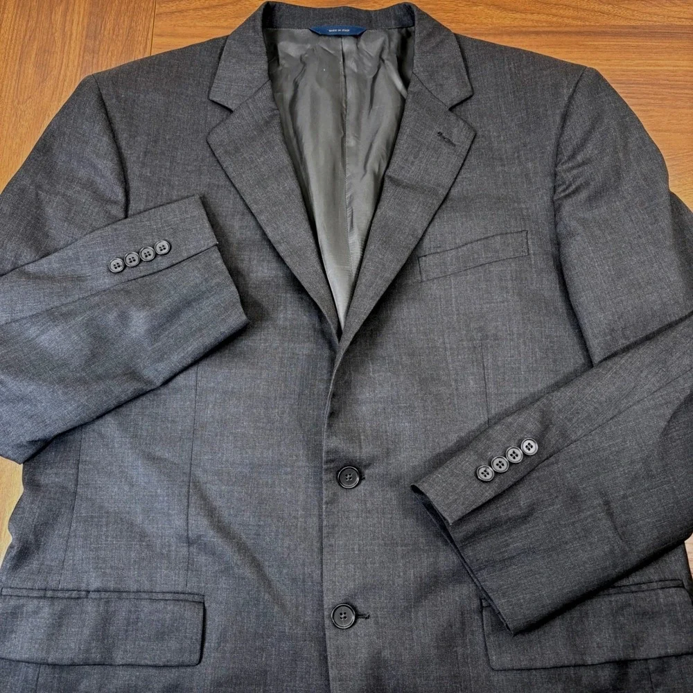 Brooks Brothers Blazer 45R Gray 1818 Madison Fit Estrato Stretch Italian Wool
